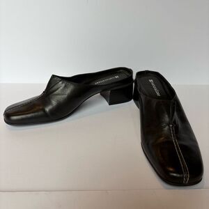 Naturalizer Black Leather Women's Mules Size 6 1/2M